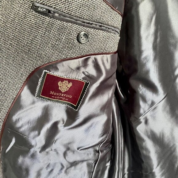 Montefino 3 Button Sports Coat Jacket Blazer Size 42R - Picture 6 of 9